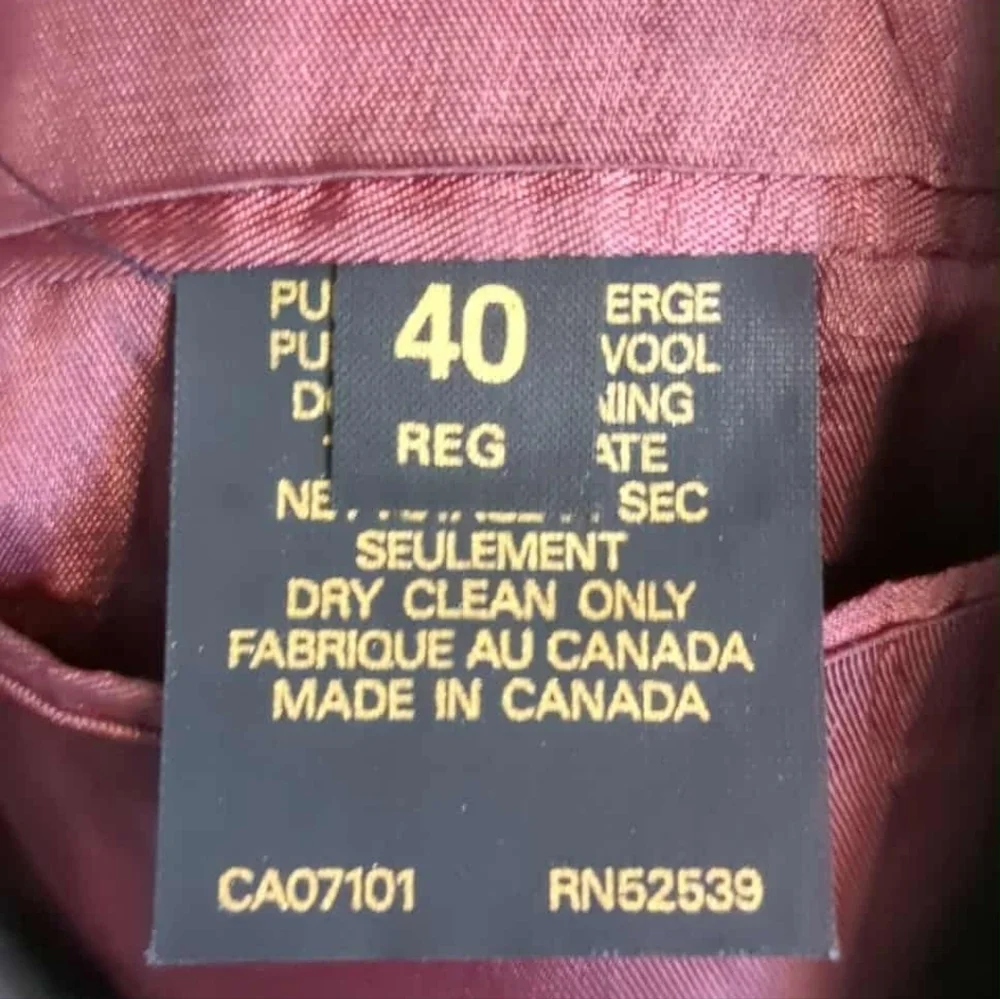 Men Vintage Blazer 100% Wool Size 40 Reg Made In Canada Blue Purple Green Colors - Picture 12 of 13